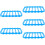 5Pcs Heat-Resistant Blue Silicone Roasting Rack Non-Slip Baking Rack 11