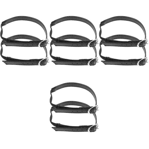 8Pcs Replaceable PU Heel Bands for Women Black Adjustable Shoe Straps 2