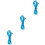 3Pcs Universal Sky-Blue Headphone Wire Long Replacement Audio Cable 6