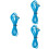 3Pcs Universal Sky-Blue Headphone Wire Long Replacement Audio Cable 7