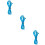 3Pcs Universal Sky-Blue Headphone Wire Long Replacement Audio Cable 10