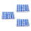 90Pcs Blue ABS Motorcycle Decorative Screw Caps Hex Bolt Covers 4