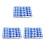 90Pcs Blue ABS Motorcycle Decorative Screw Caps Hex Bolt Covers 7