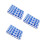 90Pcs Blue ABS Motorcycle Decorative Screw Caps Hex Bolt Covers 9
