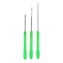Stainless Steel Crochet Needle3PCS Fishing Bait Needle Kit With Hook Stringer Drill Needle And Easy-to-use Cut-out Design For Fast Efficient Baiting