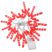 Candy Cane Design LED String Lights Battery Operated Twinkling Christmas Lights With Flicker Modes For Indoor Outdoor Decoration Long Life Span