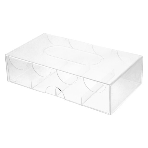 2Pcs Daily Use Transparent Poker Chip Tray Plastic Multi-Grid Box 2