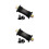 2Pièces Central Noir Céramique Alliage Titane Durable 1
