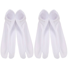2Paires Tabi Japonaises Blanches Matériau Durable