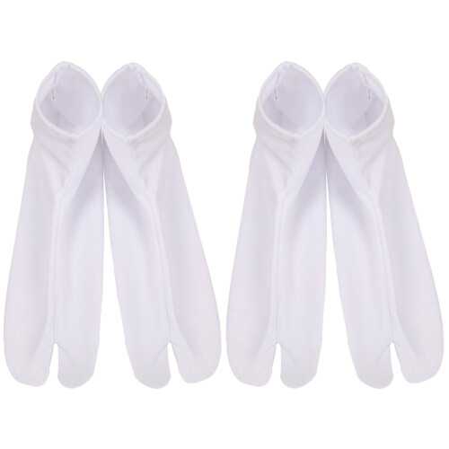 2Paires Tabi Japonaises Blanches Matériau Durable