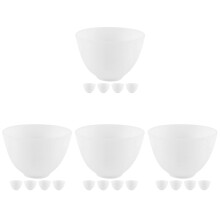 20Stk Weiß Silikon Schalen Ideal Für DIY Masken Und Kosmetik