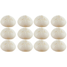 12Pièces Jouets Cuisine Buns Vapeur Blancs En PVC Pour Photographie