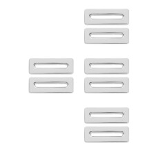 8Pcs Zinc Alloy Basin Overflow Cover Silver Sink Insert for Bathroom