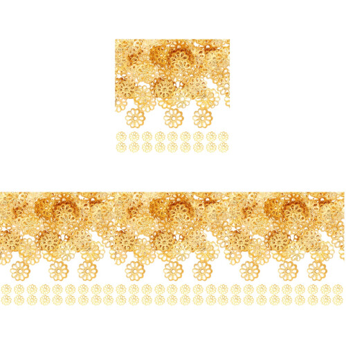 4800Stk Blüten Perlkappen Metall Gold DIY Schmuck