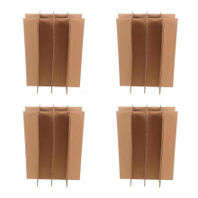 20Pcs Beige Cardboard Dividers with Grid Design for Safety