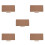 5Pcs Roll-Up Khaki Desk Mats Dual Use Mouse Pad Writing Mat 6