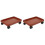 2Pcs Durable Plastic Plant Tray with Wheels Red Pot Mover 1