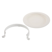 White Adaptive Plastic Plate Guard for Disabled Adult Feeding Aid