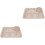 2Sets Creative Straw Section Plates Toddler Meal Tray Beige 1