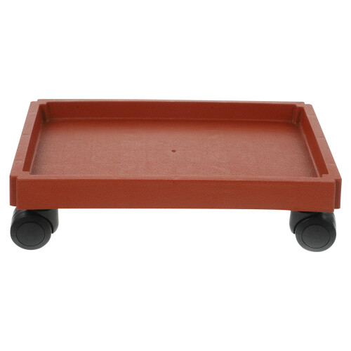 2Pcs Durable Plastic Plant Tray with Wheels Red Pot Mover 2