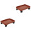 2Pcs Durable Plastic Plant Tray with Wheels Red Pot Mover 4