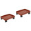 2Pcs Durable Plastic Plant Tray with Wheels Red Pot Mover 5