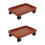 2Pcs Durable Plastic Plant Tray with Wheels Red Pot Mover 6