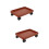 2Pcs Durable Plastic Plant Tray with Wheels Red Pot Mover 8