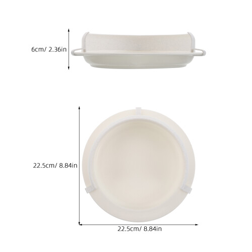 White Adaptive Plastic Plate Guard for Disabled Adult Feeding Aid 1