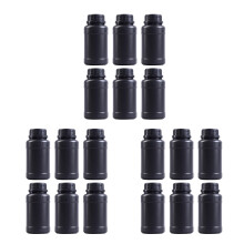 18Pcs Black Plastic Containers for Liquid Storage Engineering Bottles