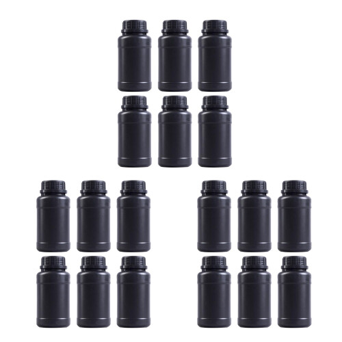 18Pcs Black Plastic Containers for Liquid Storage Engineering Bottles