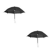 2Pcs Miniature Doll Umbrella Sturdy ABS Iron for Dollhouses