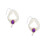 2Pcs Purple Adjustable ABS Collar Double Layer Pearl Necklace for Pets 1