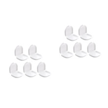 10Pcs White Denture Case with Snap Lock Durable Plastic Denture Holder