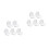 10Pcs White Denture Case with Snap Lock Durable Plastic Denture Holder 1