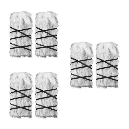 3Paare Wikinger Beinstulpen Hellgrau Verstellbar Für Damen