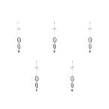 5Pcs Silver Grad Cap Tassel Photo Charm for Graduation Decor