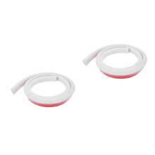 2Pcs White Tpe Water Dam Splash Guard for Bathroom Sink and Bathtub