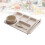 2Sets Creative Straw Section Plates Toddler Meal Tray Beige 9