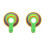 2Sets Plastic Fruit Diameter Gauge Measuring Lap Colorful Set 1