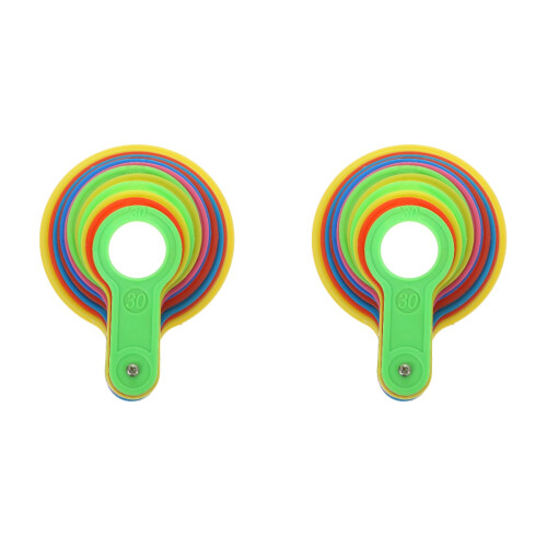 2Sets Plastic Fruit Diameter Gauge Measuring Lap Colorful Set