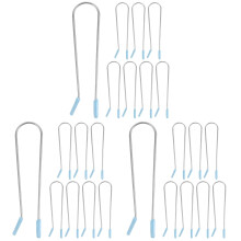 24Pcs Sky-Blue Hot Roller Clips 304 Stainless Steel Hair Curler Clips