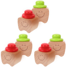 6Pcs Newborn Teeth Storage Holder Colorful Wooden Baby Tooth Organizer
