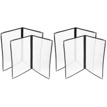 2 Count Menu Paper Holders Book Sleeve Clear Pvc Binder Cover Books