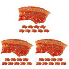 30Pièces Figurines Viande Fake PVC Durable Décoration Cuisine Variée