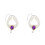 2Pcs Purple Adjustable ABS Collar Double Layer Pearl Necklace for Pets 9
