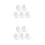 10Pcs White Denture Case with Snap Lock Durable Plastic Denture Holder 4