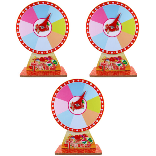 3Sets Plastic DIY Prize Wheels Multi- Game Rotatable Wheel 2