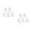10Pcs White Denture Case with Snap Lock Durable Plastic Denture Holder 6