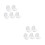 10Pcs White Denture Case with Snap Lock Durable Plastic Denture Holder 7